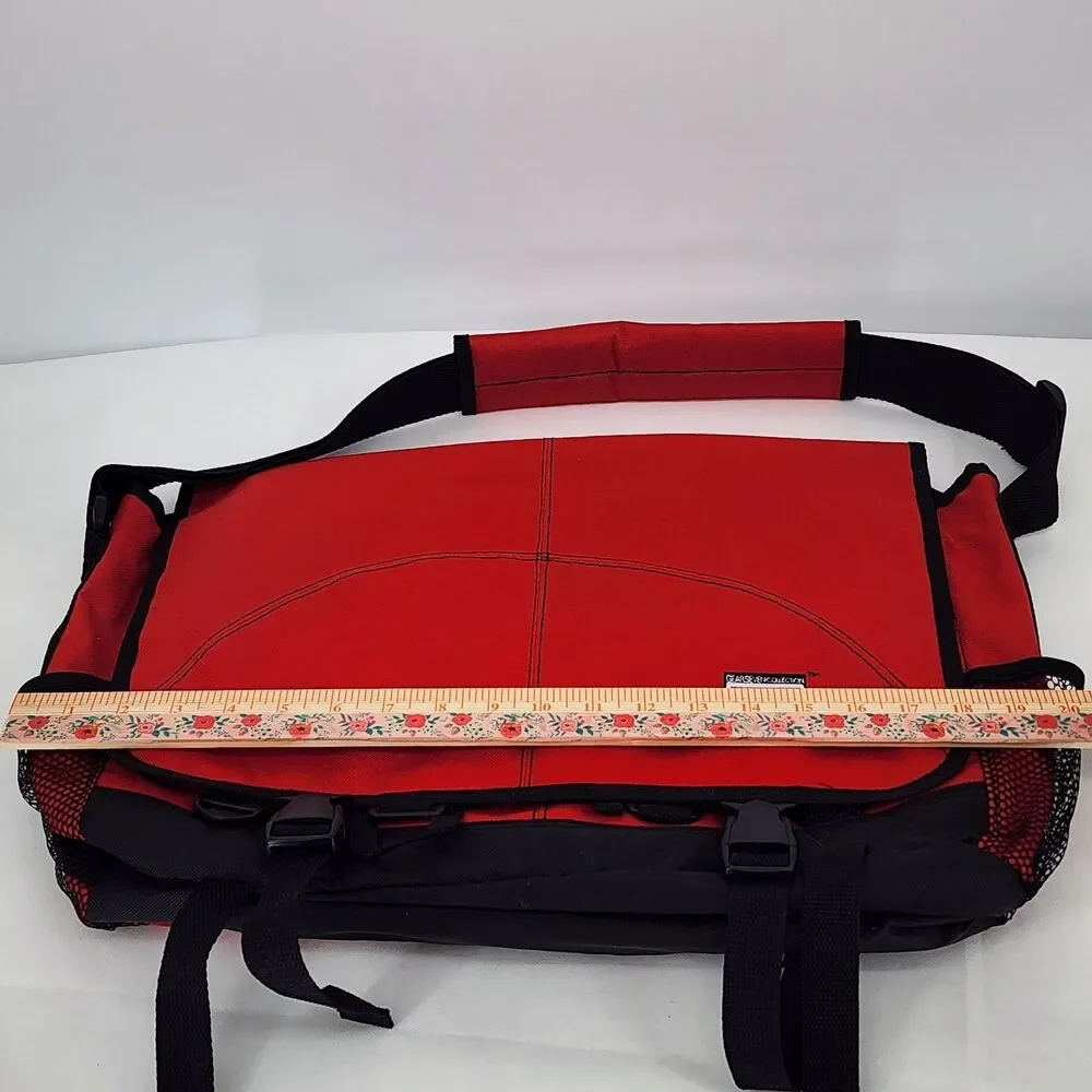 Gear Seven Collection Red Utility Messenger Bag